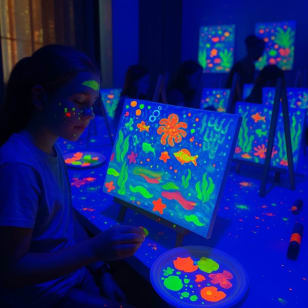 PINTA LUZ – Taller de pintura neón para niños y familias